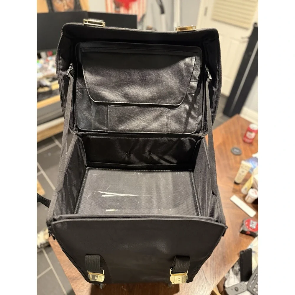 BELLAMI‎ Professional Makeup Hair Trolley Compartments Travel Roller Bag Luggage